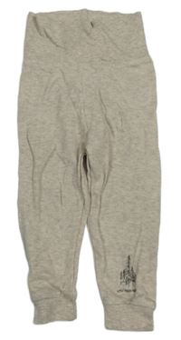 Béžové melírované ľahké tepláky so stromky Lupilu