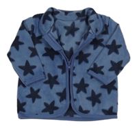 Modrá fleecová prepínaci mikina s hviezdami Matalan