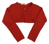 Červené trblietavé svetrové bolerko H&M