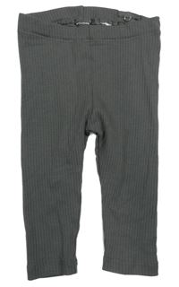 Tmavosivé rebrované legíny