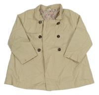 Béžový plátenný jarný kabát H&M