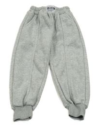 Sivé melírované tepláky s nášivkou