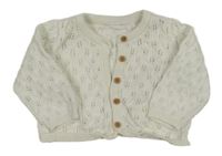 Smotanový perforovaný prepínaci crop sveter George