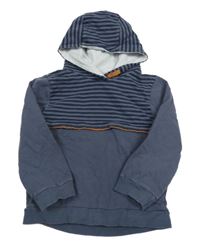 Tmavošedo-čierna mikina s pruhmi a kapucňou Tommy Bahama