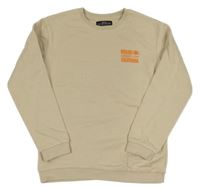 Béžová mikina s nápisem Matalan