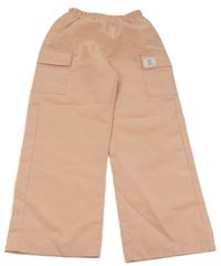 Ružové široké cargo nohavice