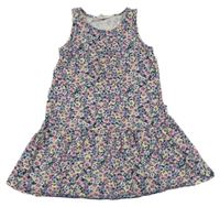 Farebné kvetované bavlnené šaty H&M