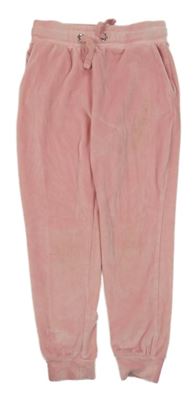 Růžové plyšové tepláky F&F