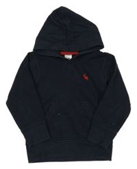 Tmavomodrá mikina s výšivkou a kapucňou C&A