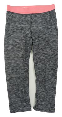 Tmavosivé melírované športové capri legíny H&M