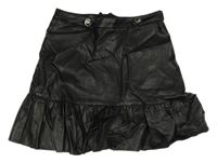 Čierna koženková sukňa River Island