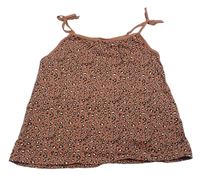 Hnedo-čierny leopardí top H&M