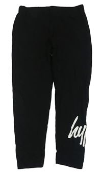 Čierne crop legíny s logom Hype