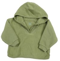 Khaki fleecová mikina s kapucňou Primark