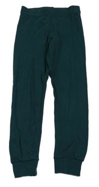 Tmavozelené pyžamové kalhoty H&M