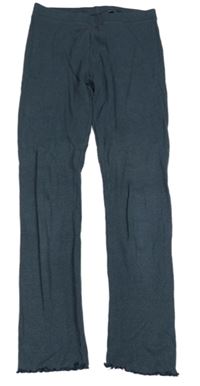 Tmavosivé rebrované legíny