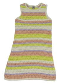Farebné pruhované pletené šaty Tu
