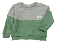 Zeleno-sivá mikina s nášivkou Name it