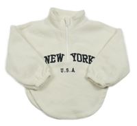 Smotanová fleecová mikina s nápisom shein