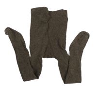 Hnědé žebrované punčocháče H&M