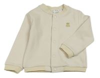 Smotanová rebrovaná prepínaci mikina s výšivkou River Island