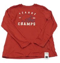 Nové - rubínové tričko s nápisem dunnes 