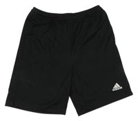 Černé sportovní funkční kraťasy s logem Adidas