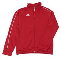 Červená športová funkčná prepínaci mikina s logom Adidas