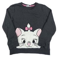 Tmavosivá mikina s mačkou Disney