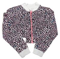 Čierno-biela leopardí crop prepínaci mikina C&A