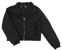 Černá šusťáková crop zimní bunda New Look