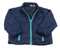 Tmavomodrá šušťáková lehce zateplená bunda Lupilu