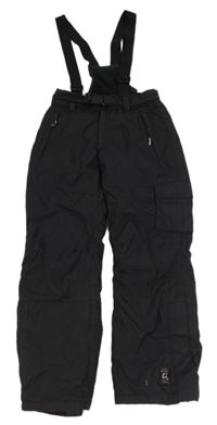 Černé šusťákové laclové funkční oteplovačky s páskem Killtec