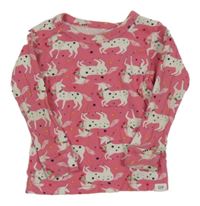 Růžové triko s jednorožci GAP