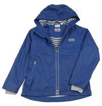 Tmavomodorá voděodolná podšitá bunda s kapucí Alive