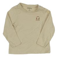 Béžové triko se sluchátky Orchestra 