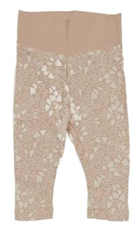 Svetloružová -biele legíny so srdiečkami Dopodopo