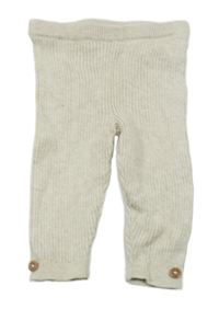 Béžové žebrované úpletové tepláky F&F