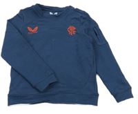 Tmavomodrá mikina s potlačou a logom Castore