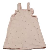 Svetloružové kvetované teplákové na traké šaty F&F