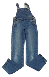 Modré na traké skinny rifle s vyšúchaním Boden