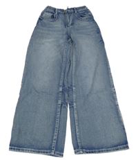 Svetlomodré široké rifle Shein