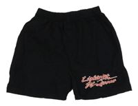 Černé pyžamové kraťasy s nápisem Primark