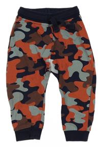 Tmavomodro-oranžové army tepláky George