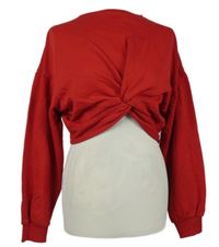 Dámska červená crop mikina s řasením zn. H&M