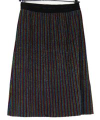 Dámska farebně pruhovaná trblietavá midi sukňa Primark