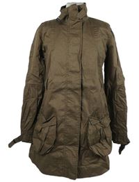 Dámská hnědá šusťáková jarní parka Stradivarius 