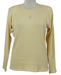 Dámsky béžový rebrovaný sveter s cvokmi  Avalon