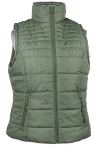 Dámská khaki šusťáková zateplená vesta Gina Benotti 