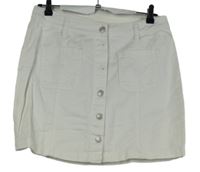 Dámská bílá riflová propínací sukně New Look